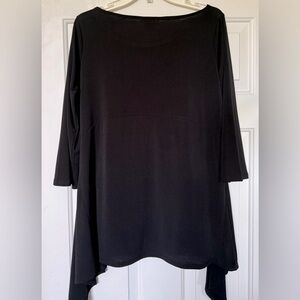 Black Bell Sleeve Drape sided Tunic